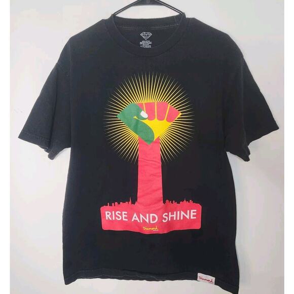 Diamond Supply Co. Rise And Shine Short Sleeve Shirt Men's Large Made In USA 504 - Picture 1 of 8